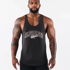 Alphalete • NWT stadium raw cut Charcoal Muscle Tank